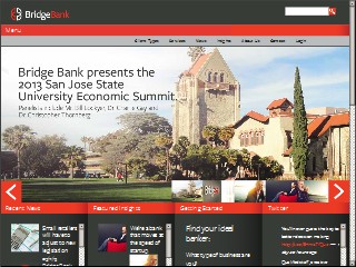 Web site www.bridgebank.com, Bridge Bank