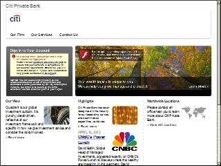 Web site www.citigrouppb.com, Citibank